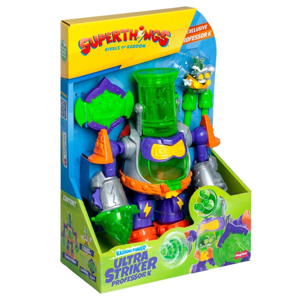 Robot cu figurina, Superthings, Ultra Striker Professor K
