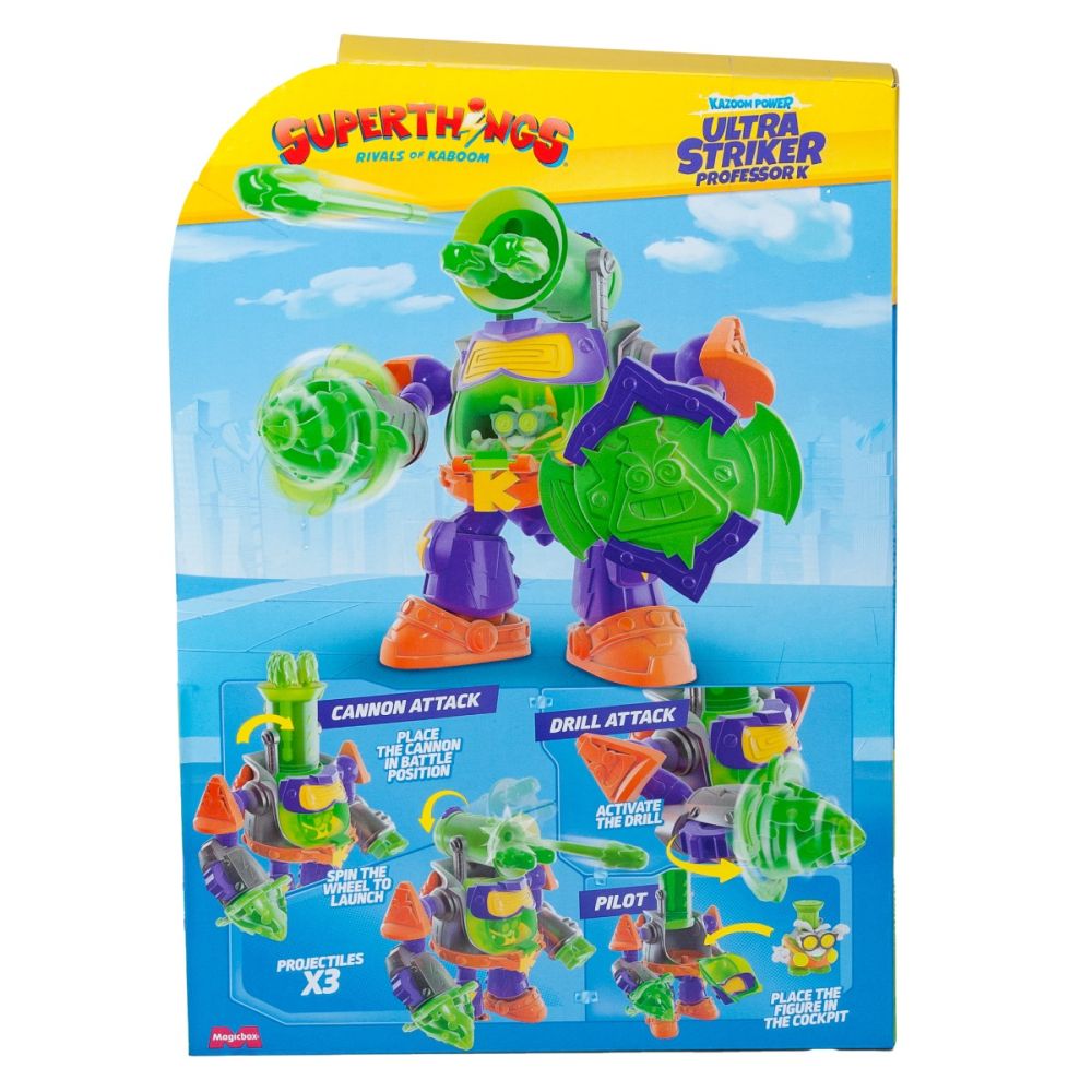 Robot cu figurina, Superthings, Ultra Striker Professor K