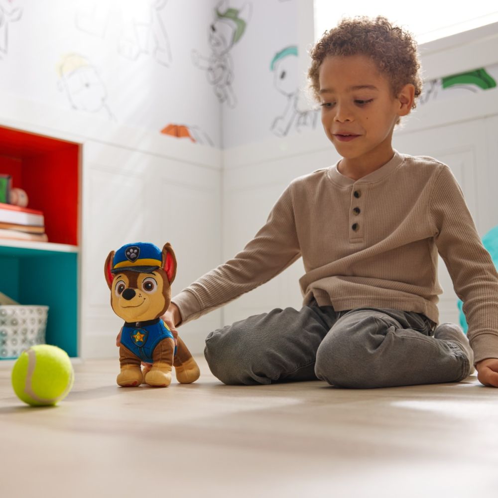 Jucarie de plus, Paw Patrol, Chase, 18 cm, 20149891