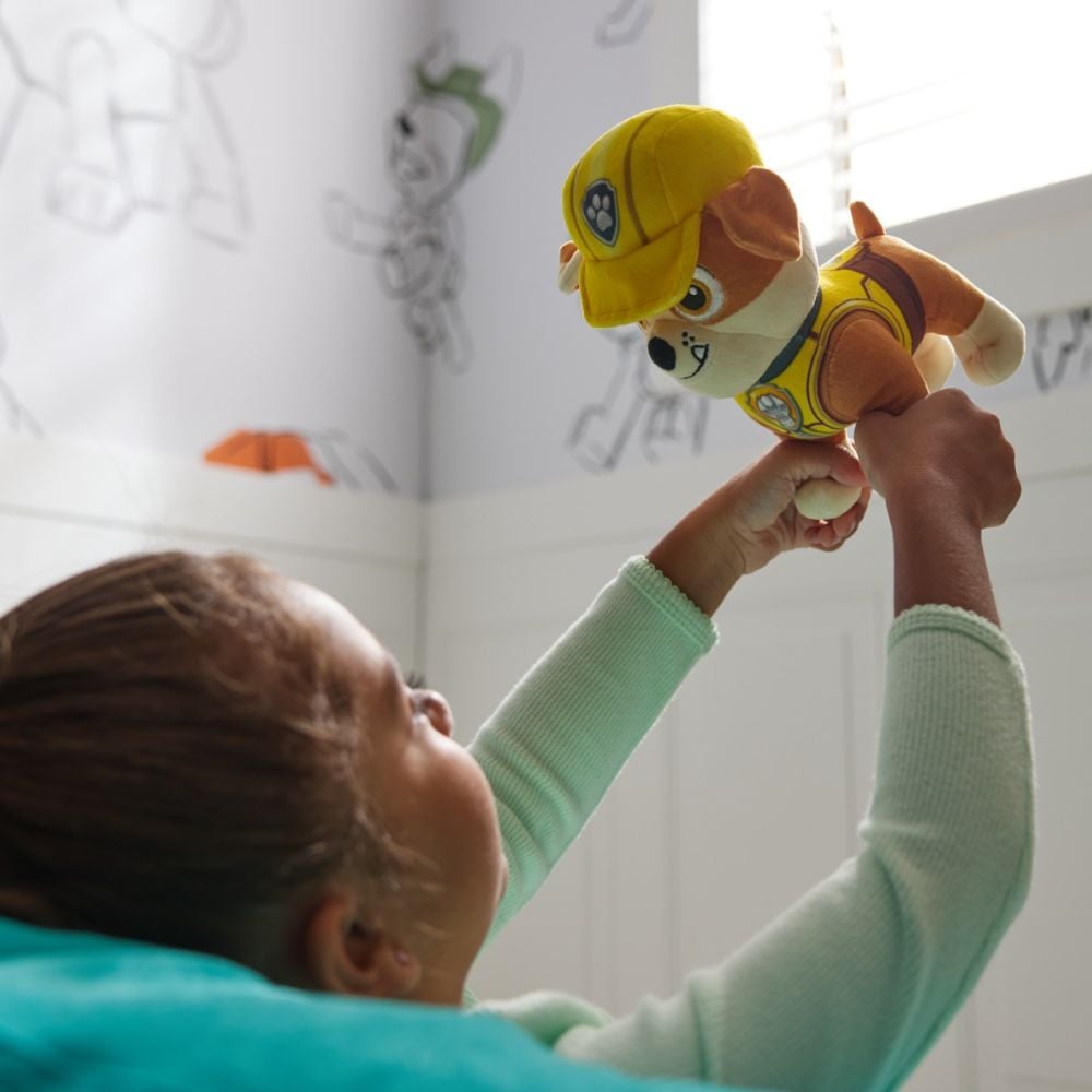 Jucarie de plus, Paw Patrol, Rubble, 18 cm, 20149894