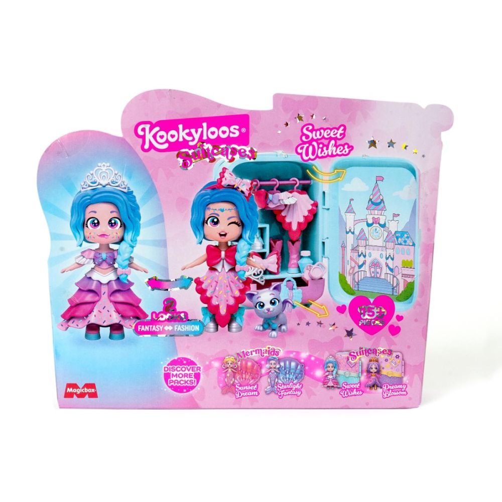 Set de joaca cu papusa Kookyloos, Suitcase Sweet Wishes