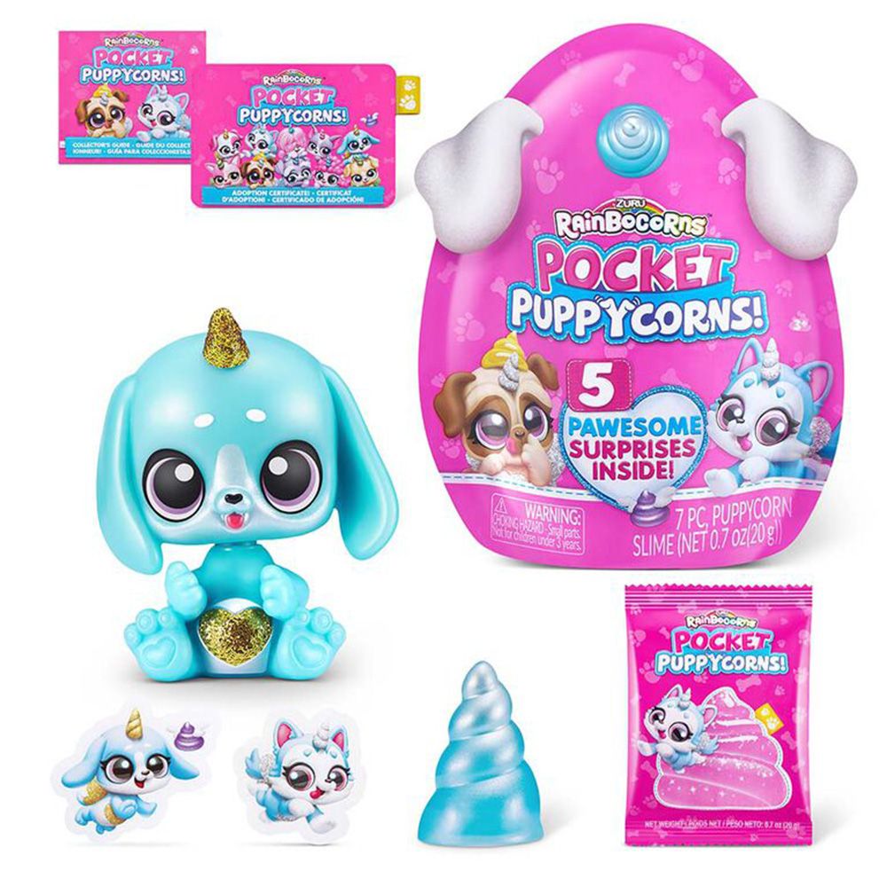 Figurina surpriza, Rainbocorns, Pocket Puppycorns