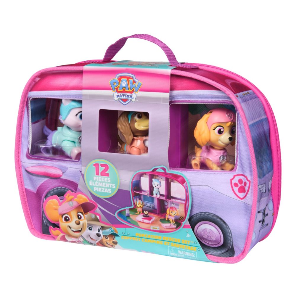 Set de joaca cu figurine, Paw Patrol, Skyes World Rescue Camper, 6074035