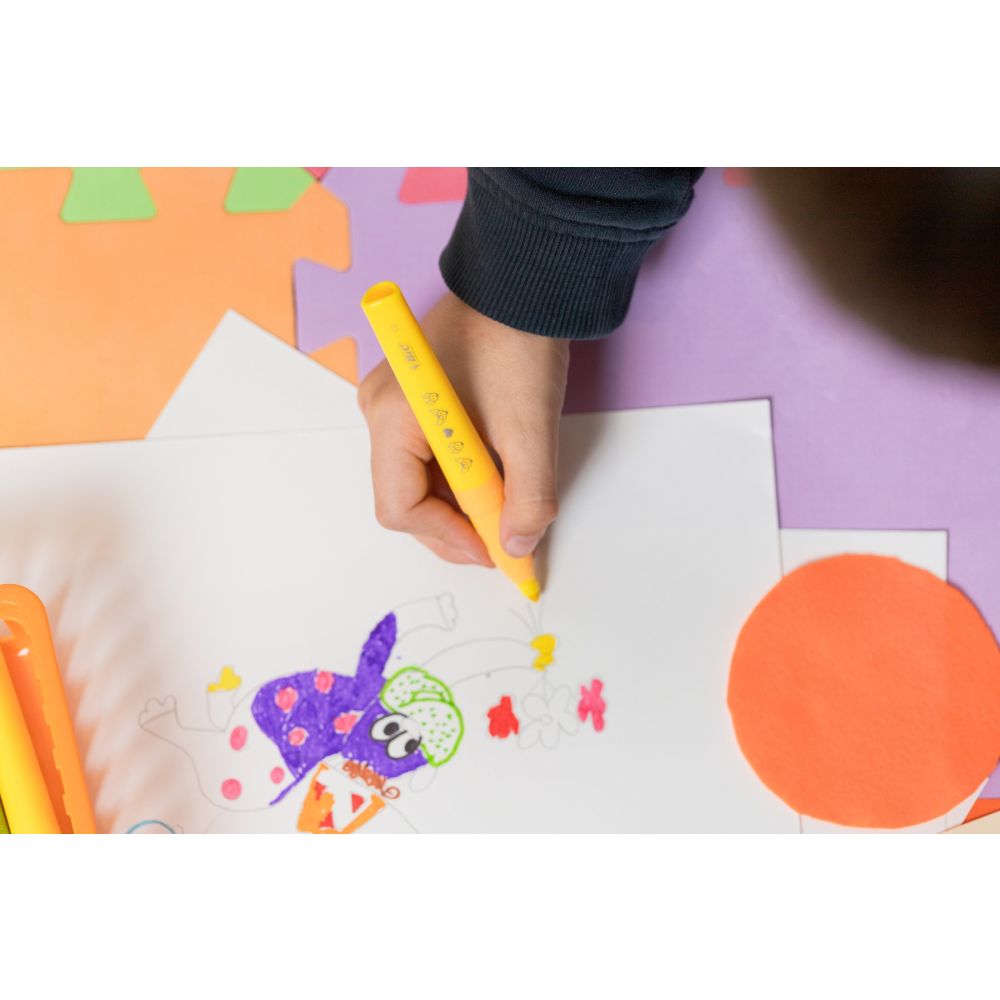 Set 12 markere de colorat, Bic, Kids Confort Jumbo, 4,5mm