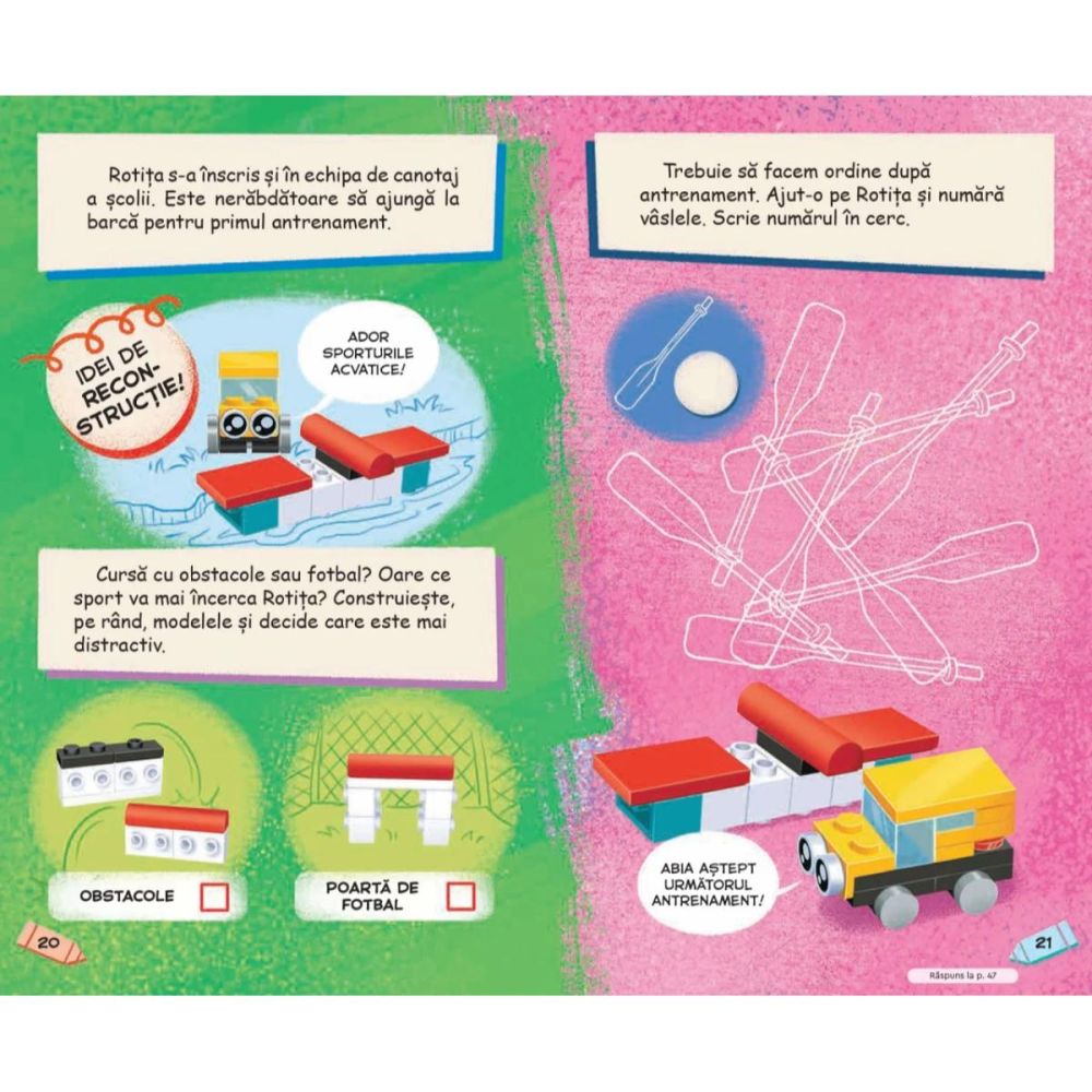 Carte de activitati, LEGO Scoala distractiva, Joaca-te si construieste