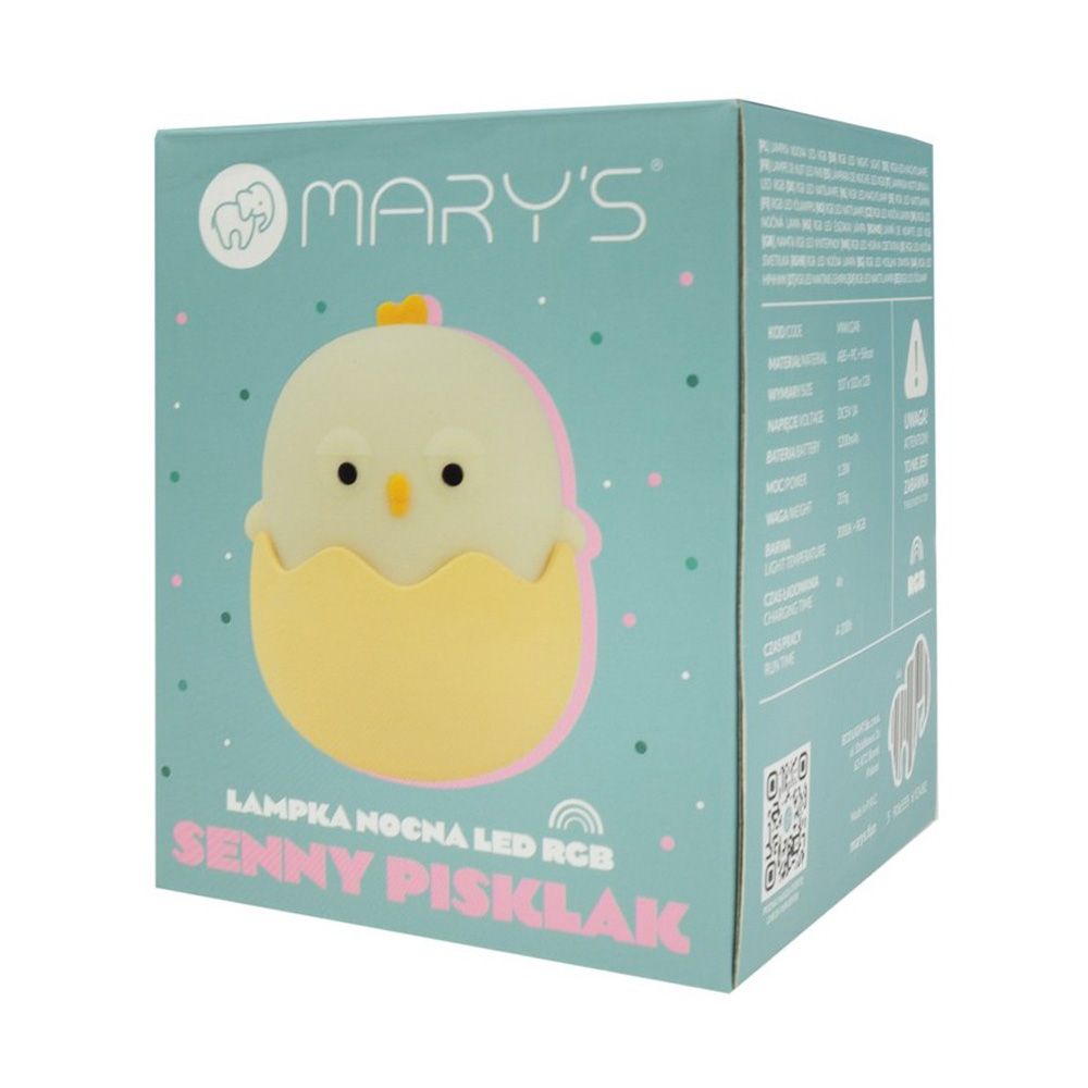 Lampa de noapte cu lumini LED RGB, Marys, Puiut