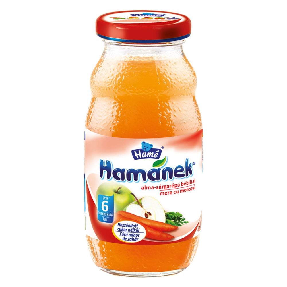 Nectar Hamanek de mere si morcovi, 210 ml