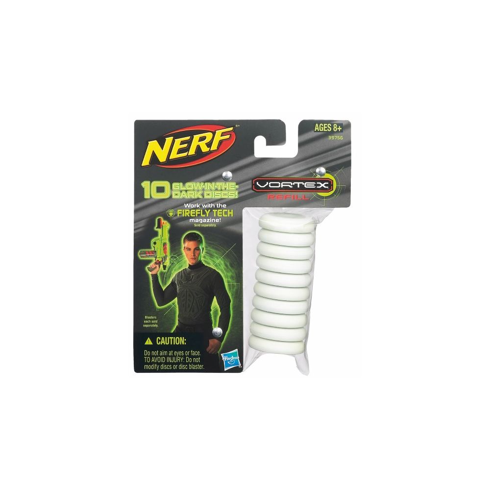 Nerf Vortex - Munitie Fosforescenta (10 discuri)