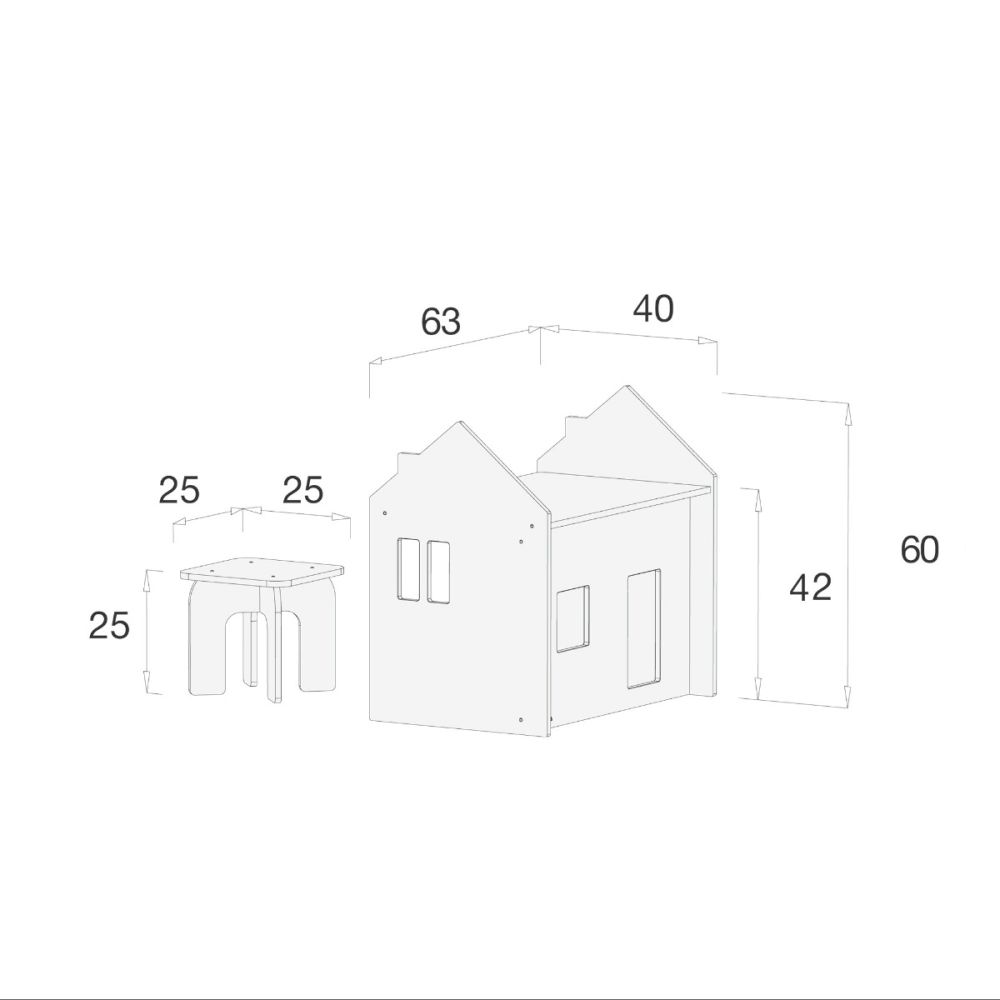 Set birou si scaunel Home Concept, Roz