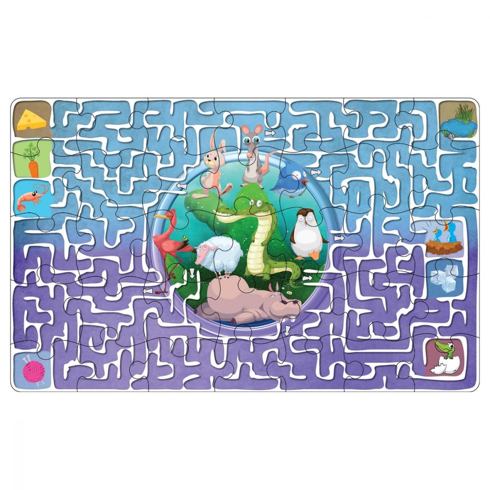 Puzzle Noriel - Labirintul animalelor, 35 piese