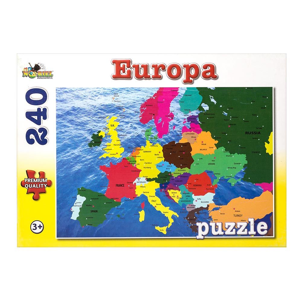 Puzzle Noriel Harta Europei, 240 piese