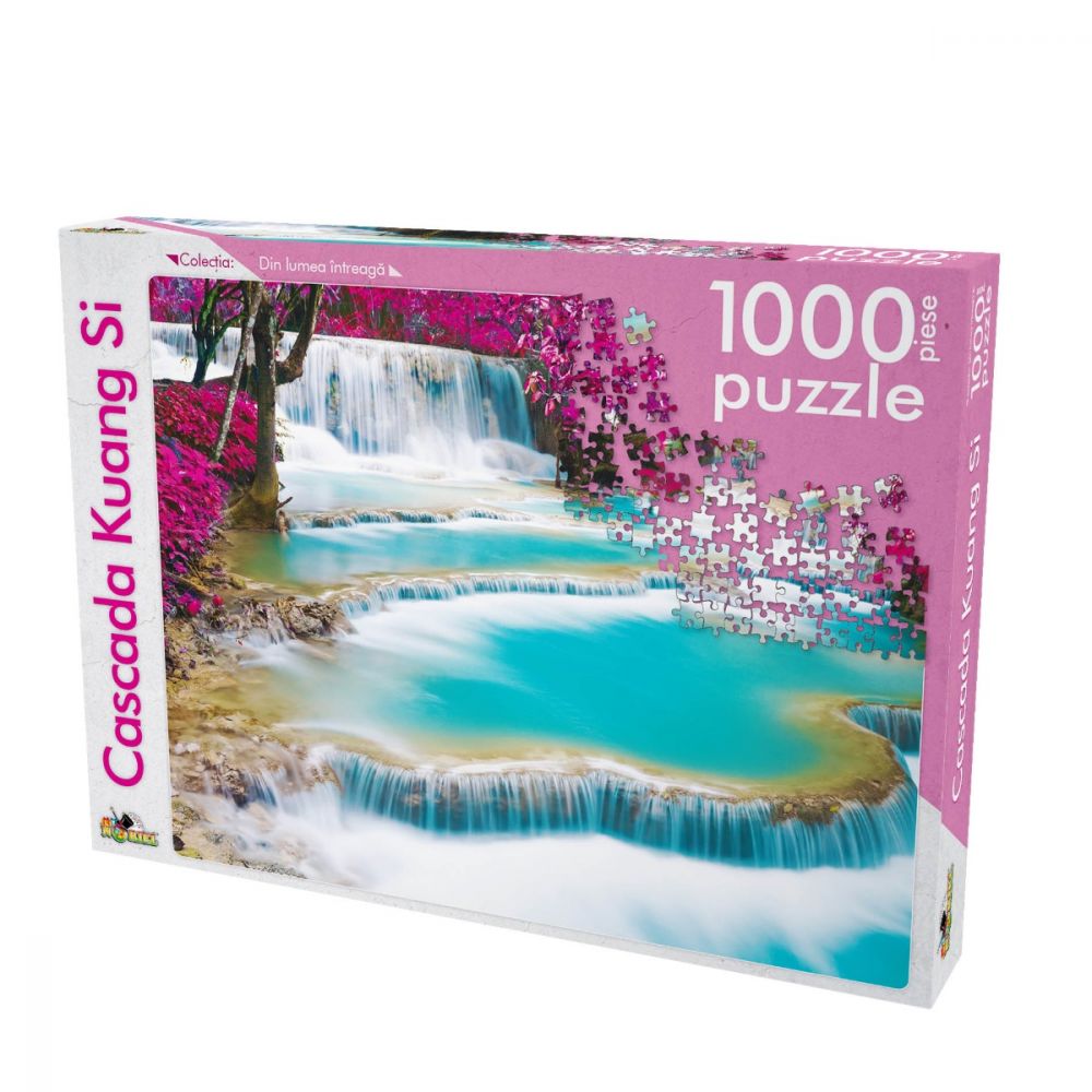 Noriel Puzzle - Din Lumea Intreaga - Cascada Kuang Si, 1000 Piese 