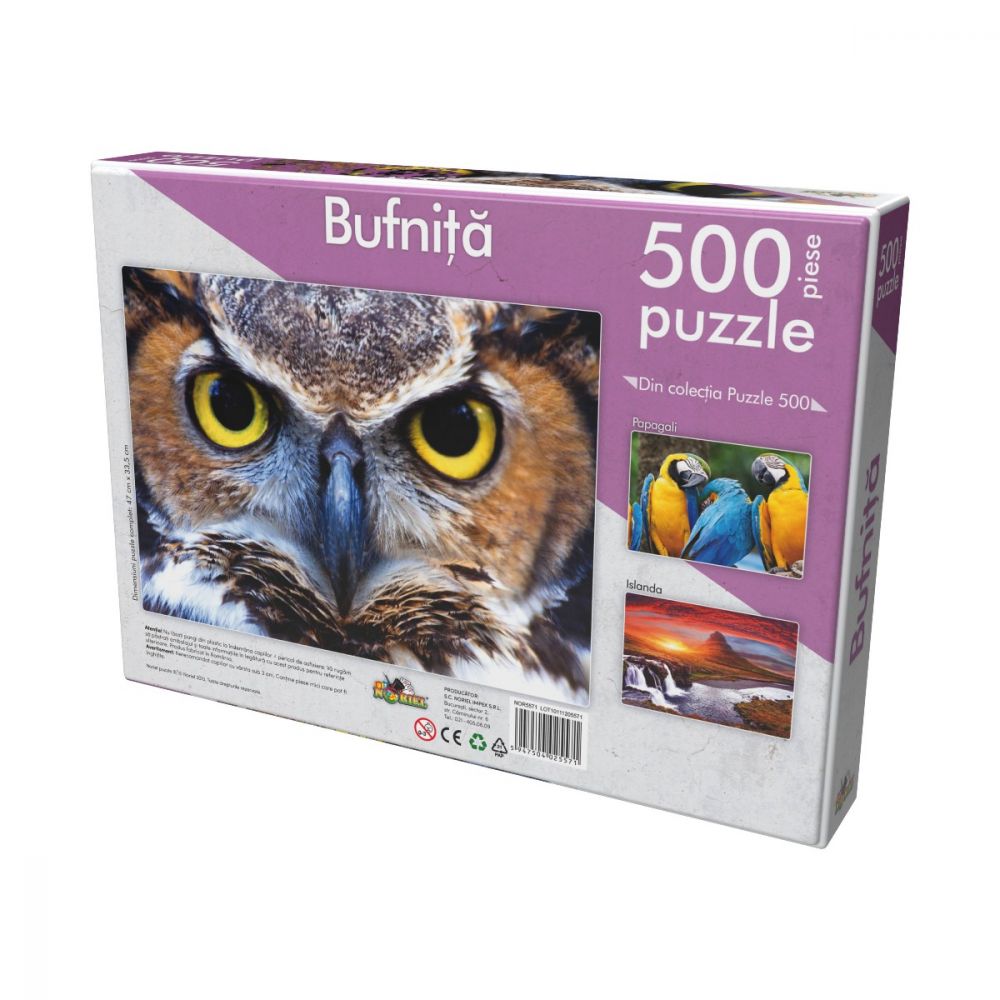 Puzzle clasic Noriel - Bufnita, 500 piese