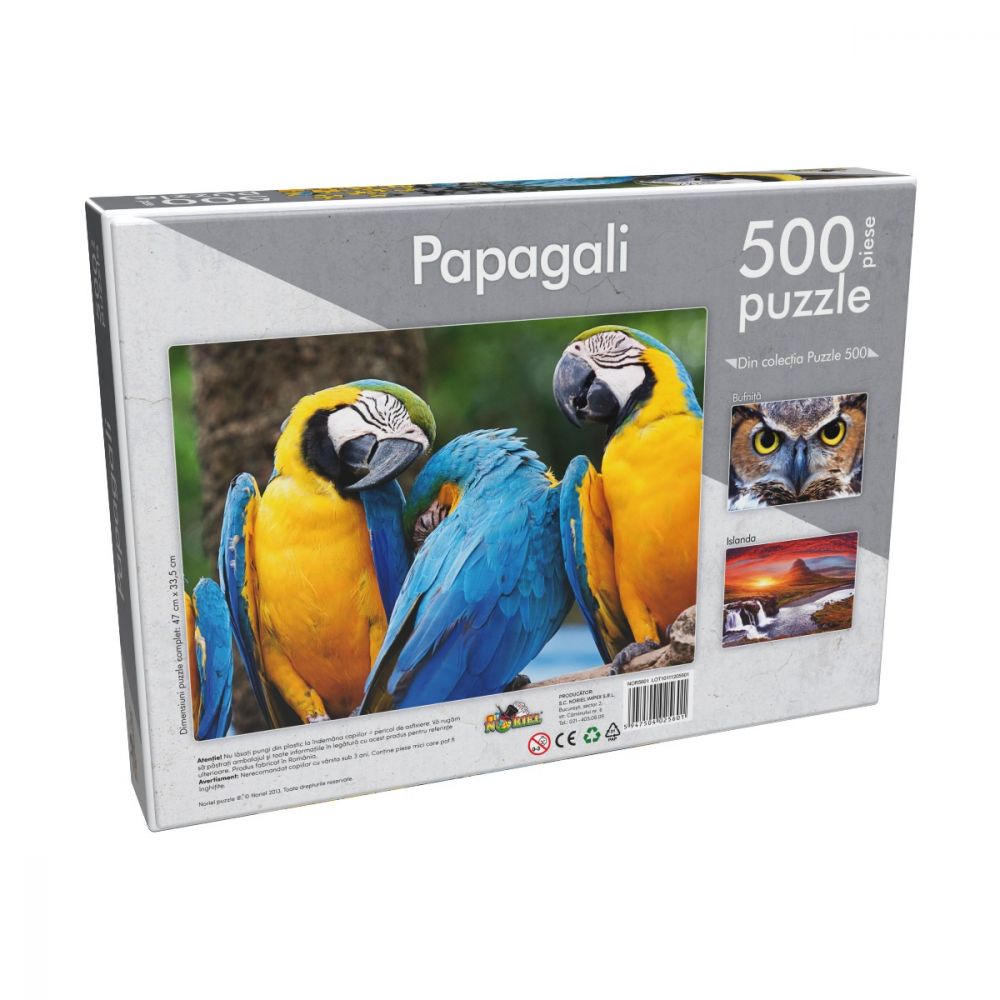 Puzzle clasic Noriel - Papagali, 500 piese