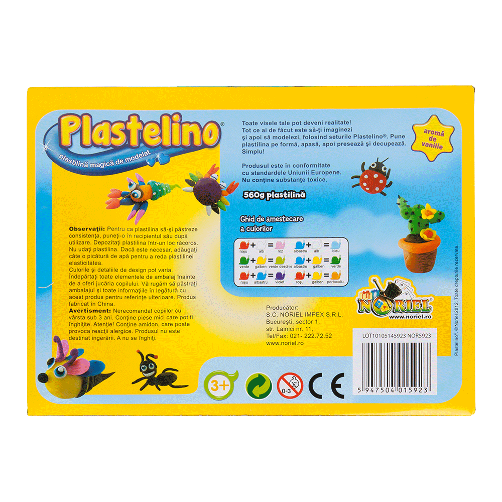 Plastelino - Multipack 10 culori de plastilina