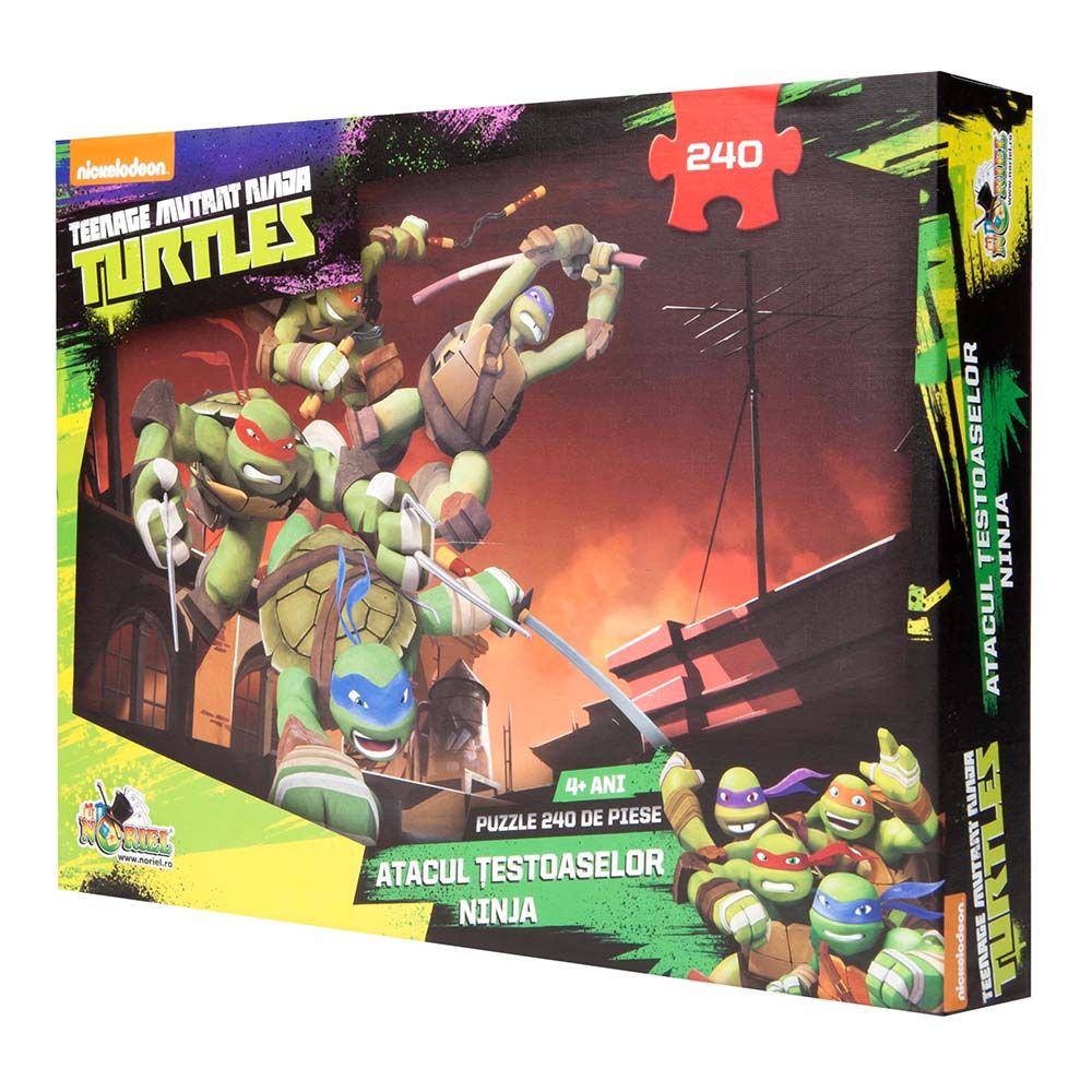 Puzzle Noriel Testoaselor Ninja - Atacul Testoaselor, 240 piese