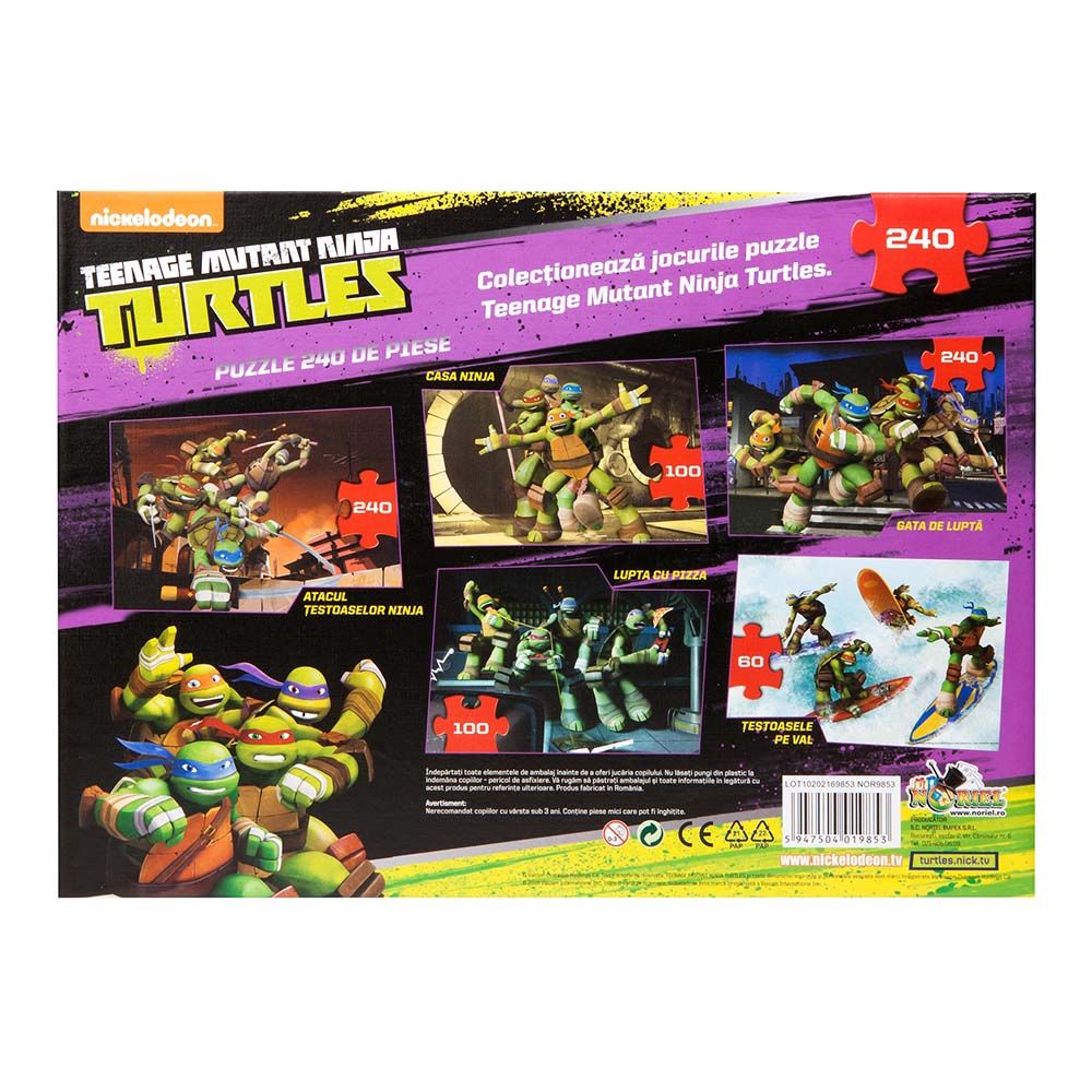 Puzzle Noriel Testoaselor Ninja - Atacul Testoaselor, 240 piese