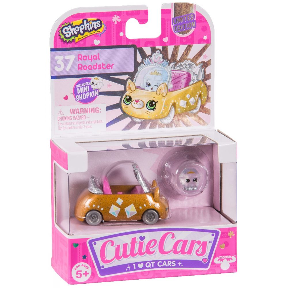 Pachet masinuta cu figurina Cutie Cars Royal Roadster Seria 1