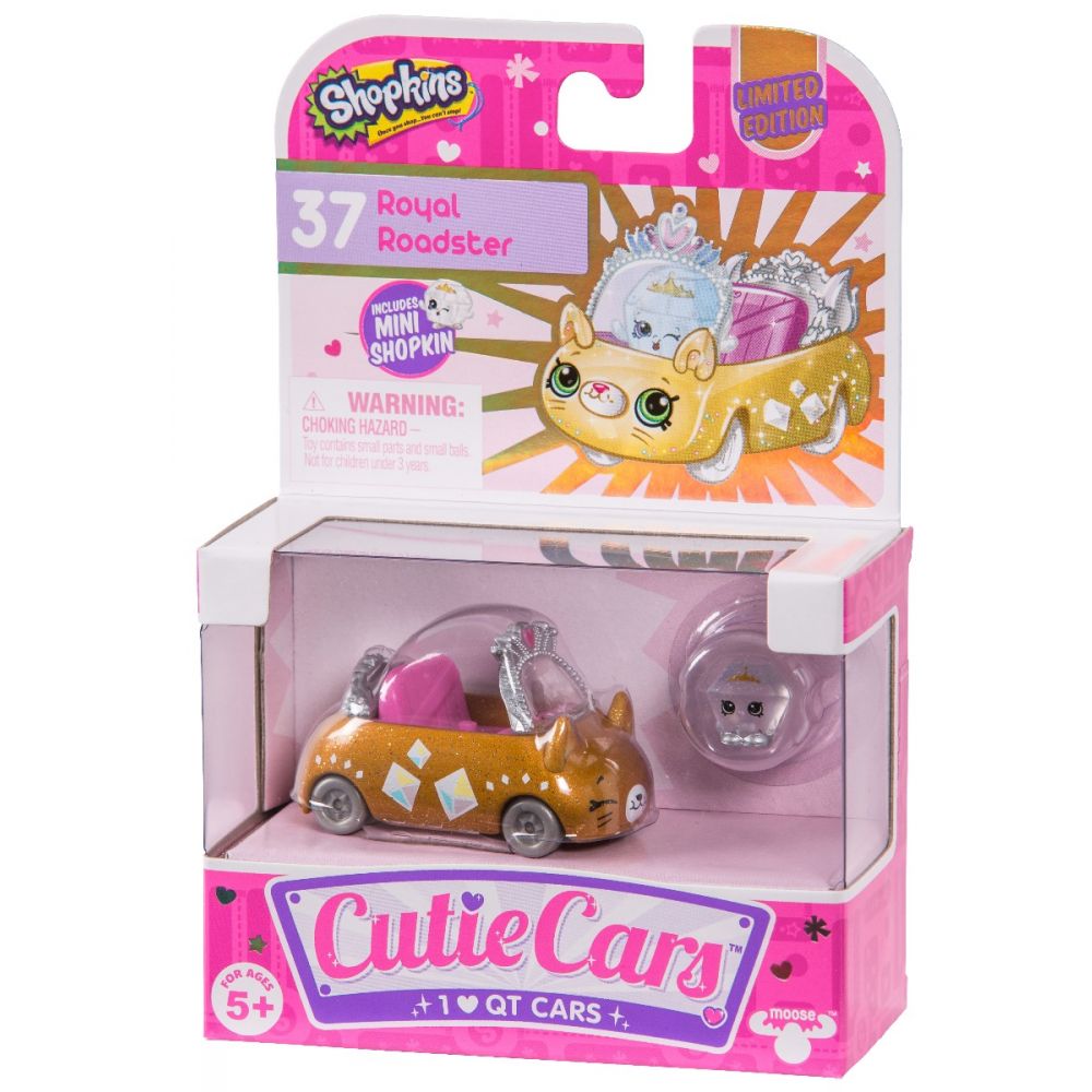 Pachet masinuta cu figurina Cutie Cars Royal Roadster Seria 1