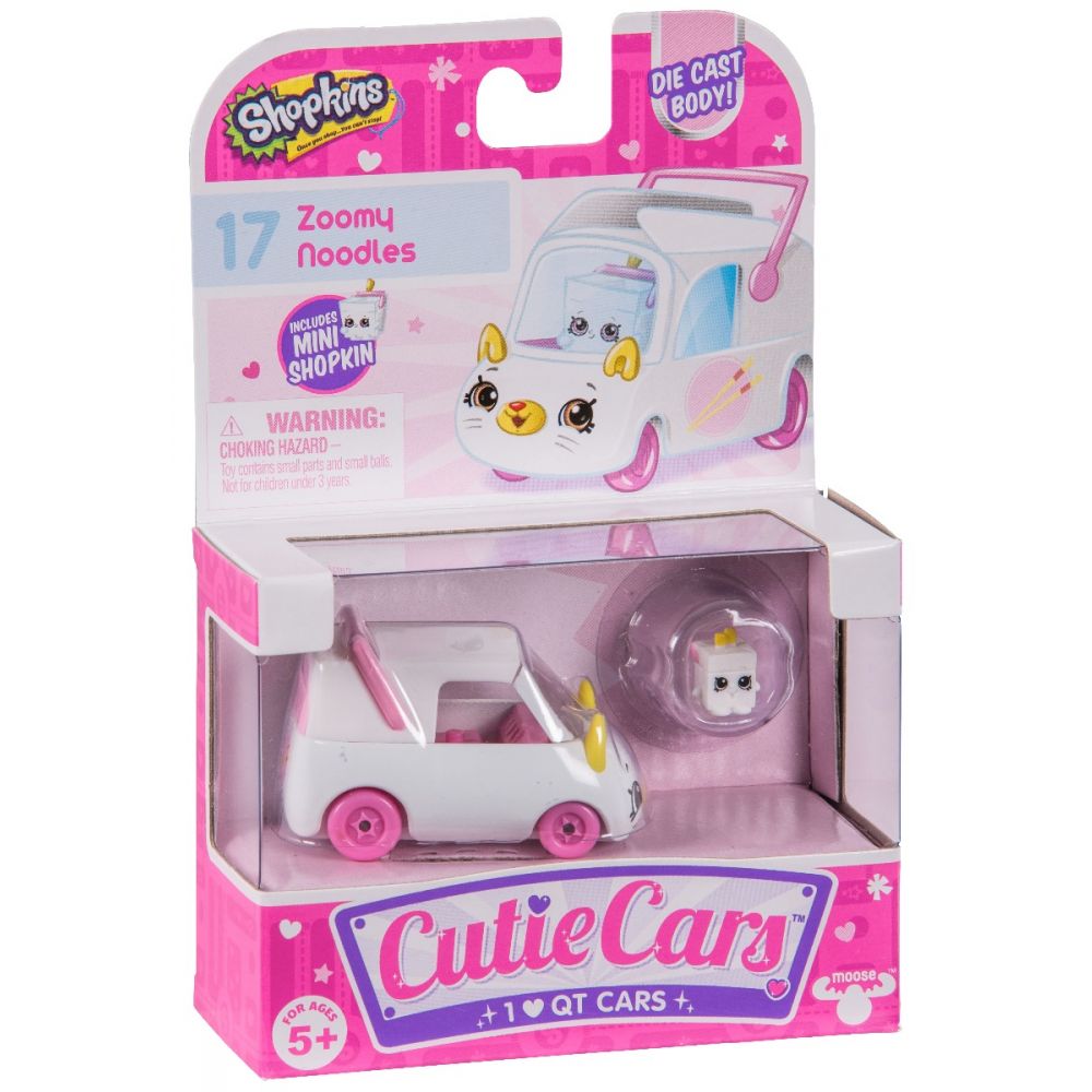 Pachet masinuta cu figurina Cutie Cars Zoomy Noodles Seria 1