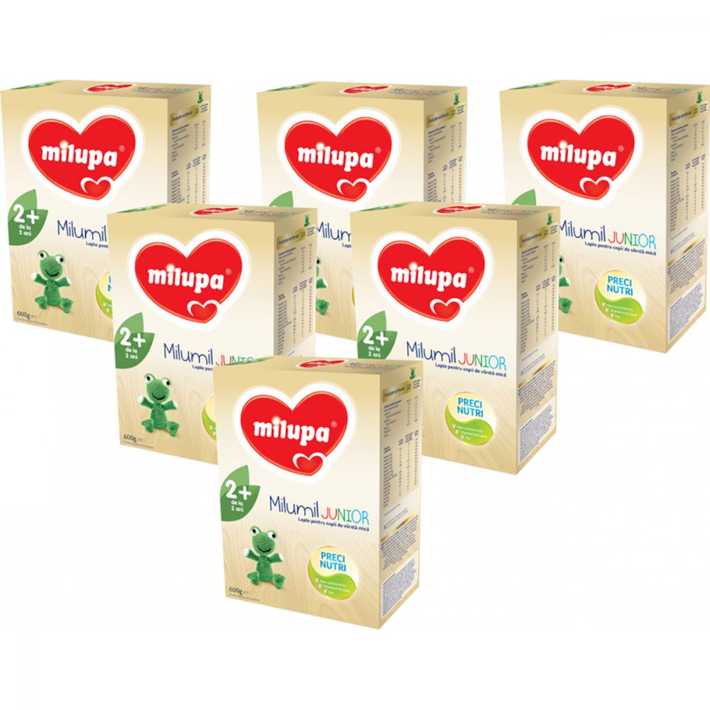 Lapte praf Milupa Milumil Junior 2+, 6 pachete x 600 g