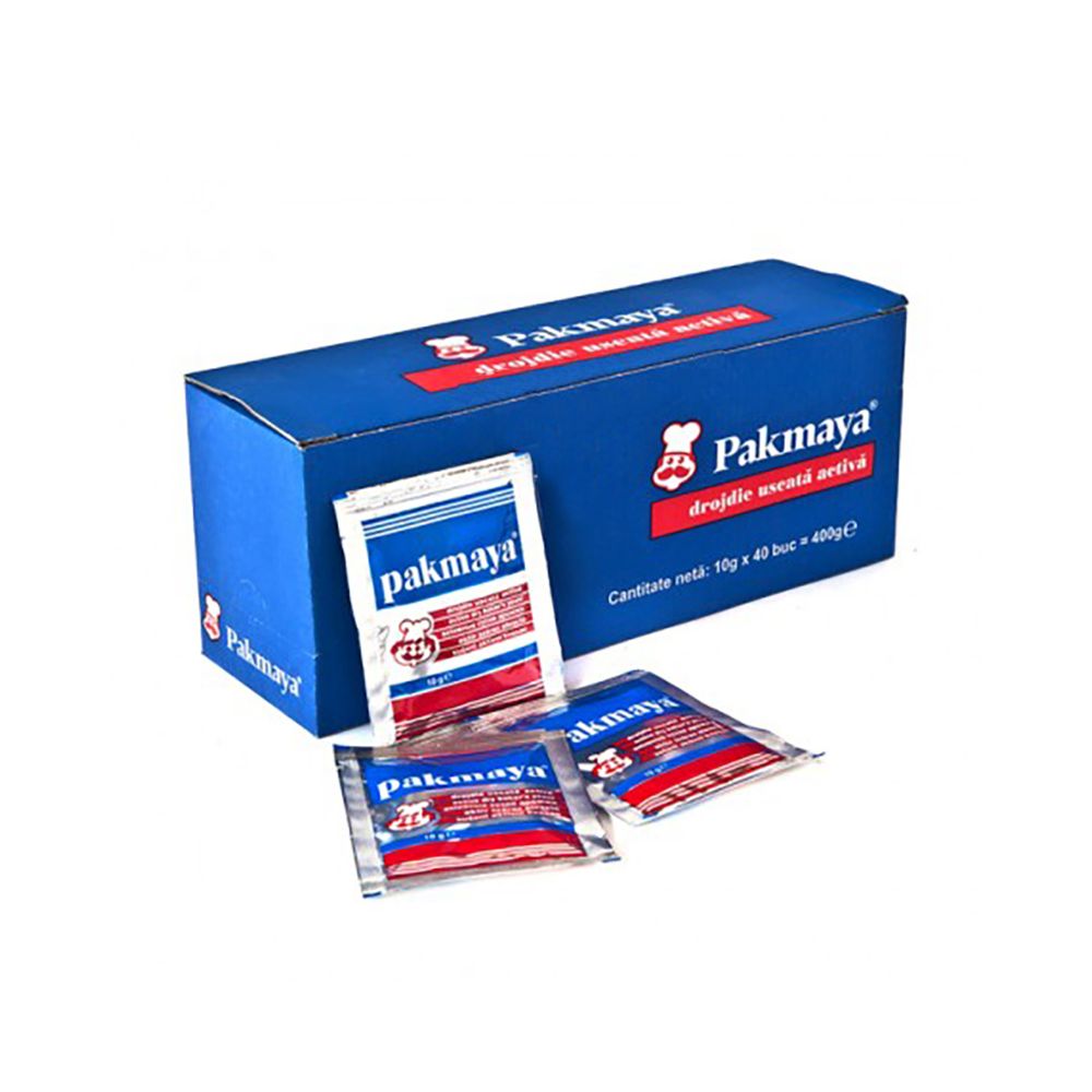 Cutie Drojdie uscata activa Pakmaya, 40 pliculete x 10 g