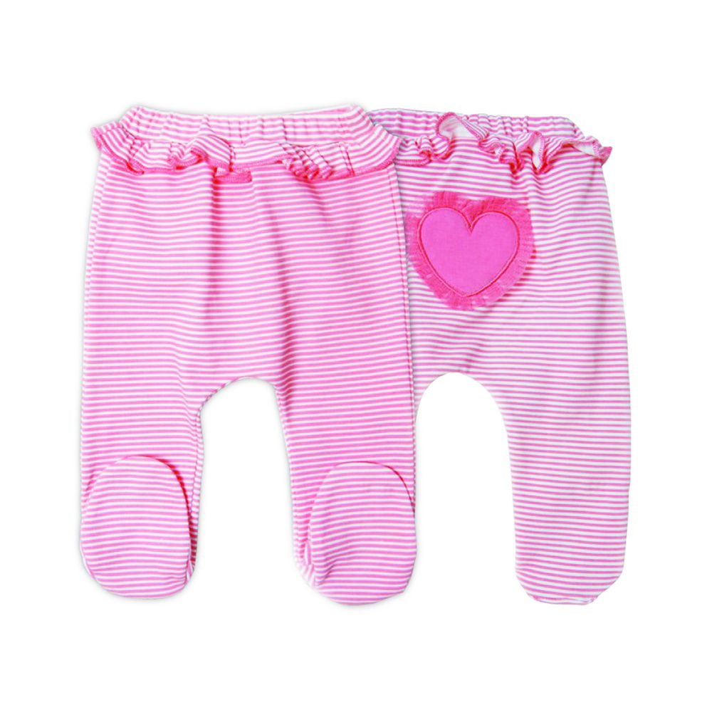 Pantaloni bebelusi BABY CORNER Love - White & Pink