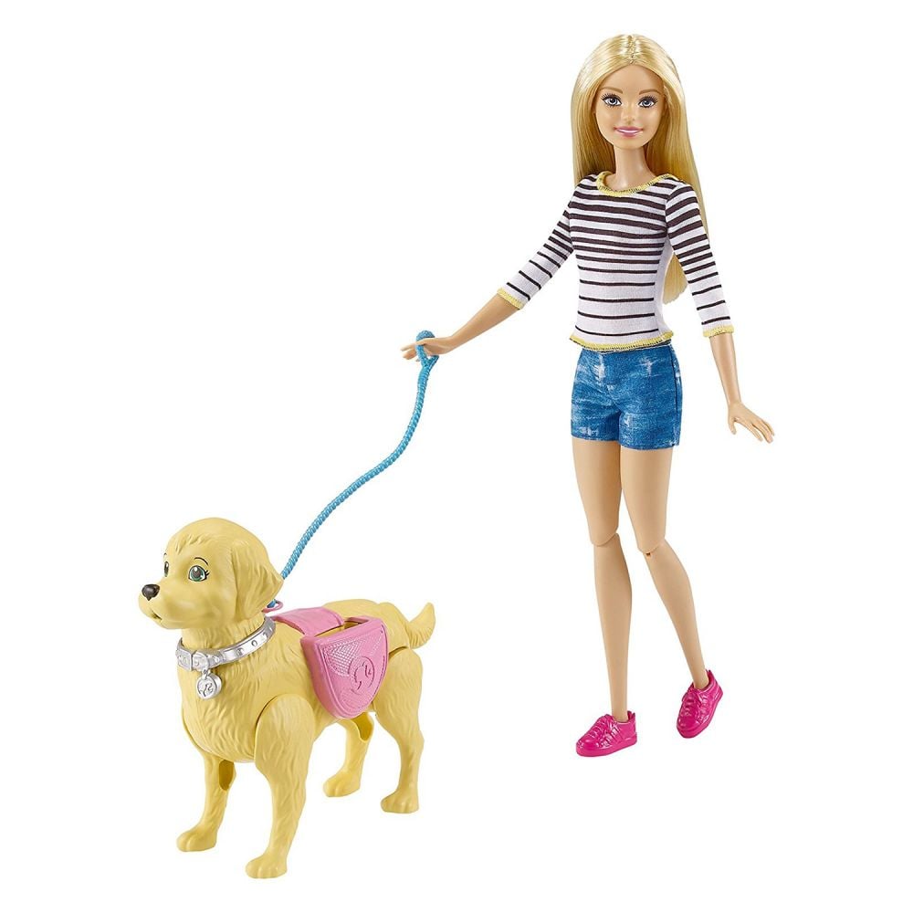 Papusa Barbie cu catel de companie