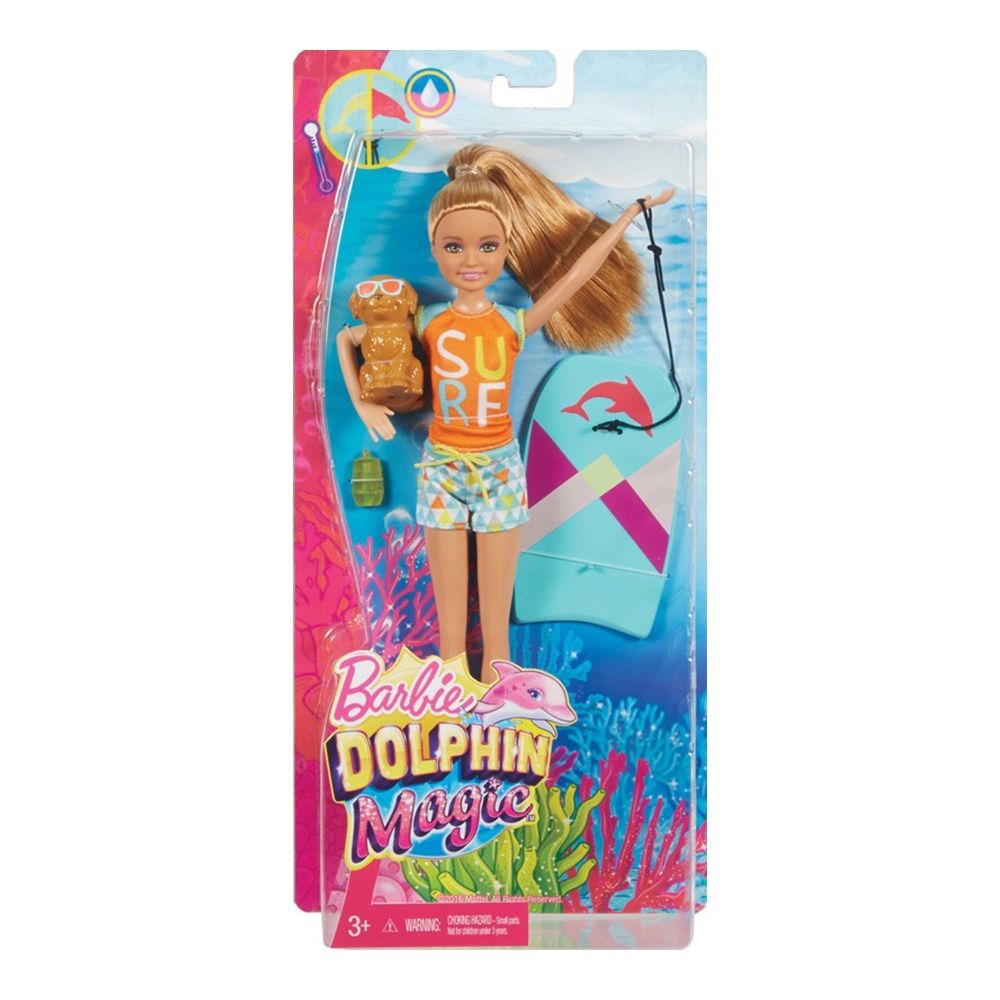 Papusa Barbie Dolphin magic - Skipper si Stacie la plaja 