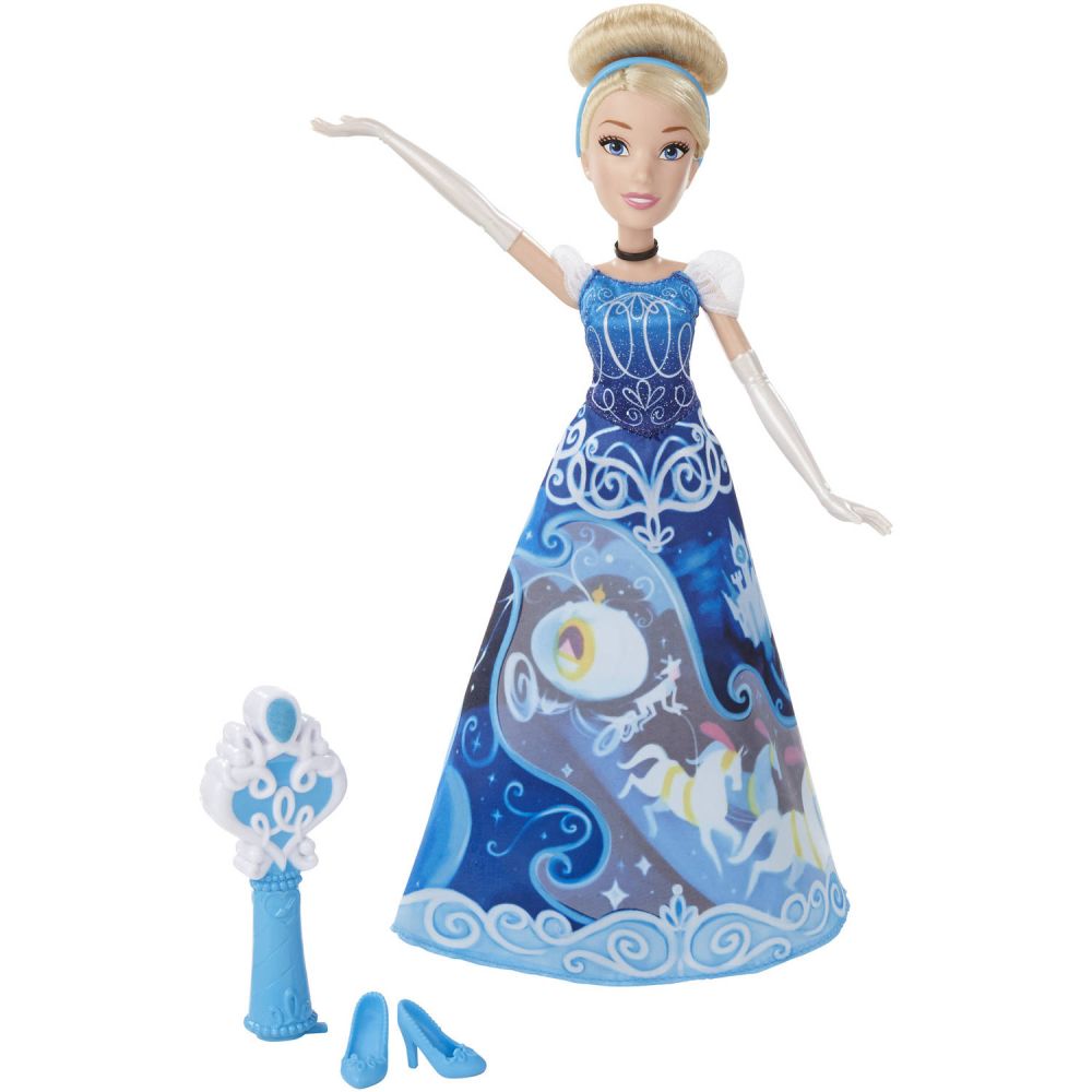 Papusa Disney Princess Cenusareasa cu rochie magica