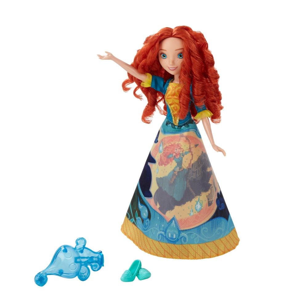 Papusa Disney Princess Merida cu rochie magica 