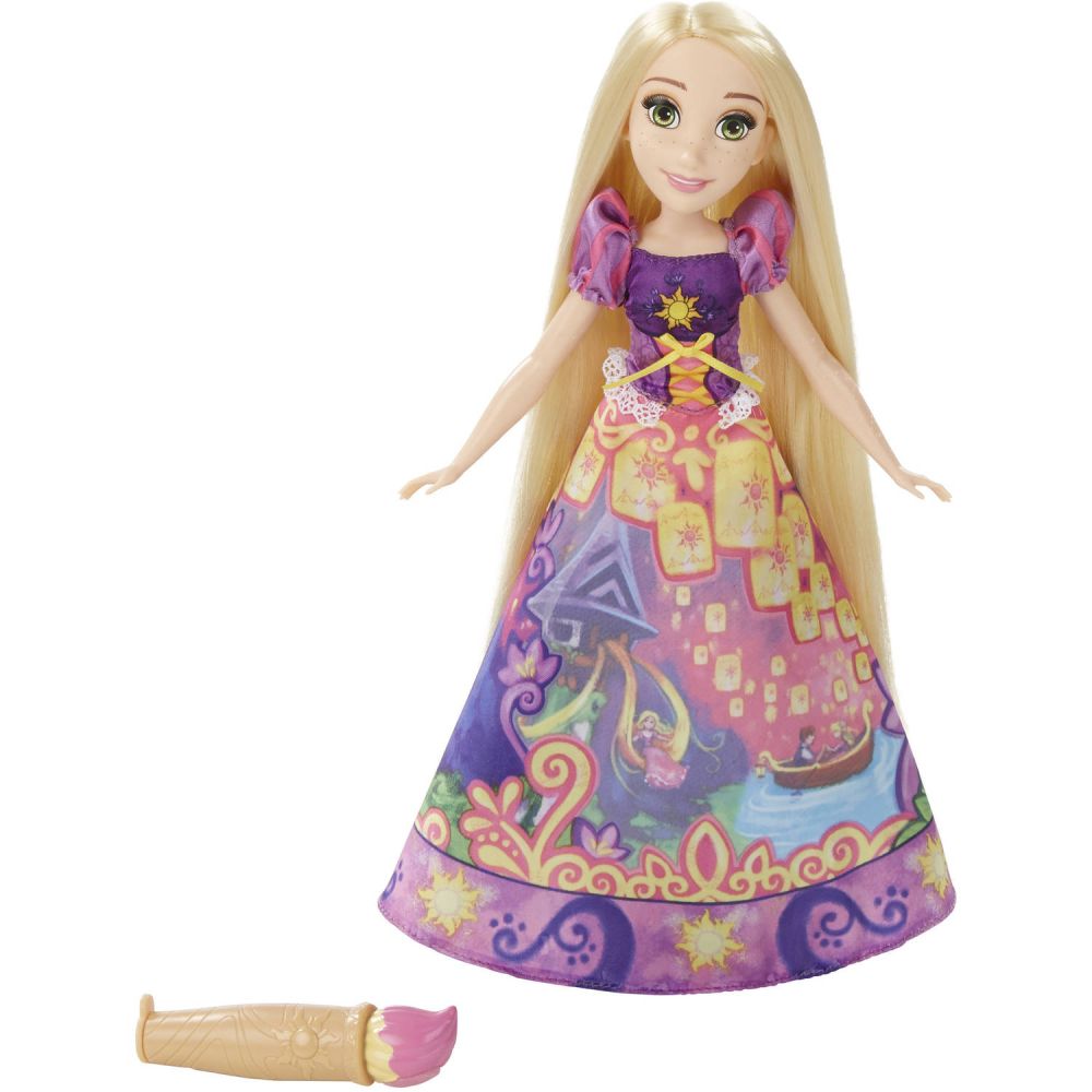 Papusa Disney Princess Rapunzel cu rochie magica