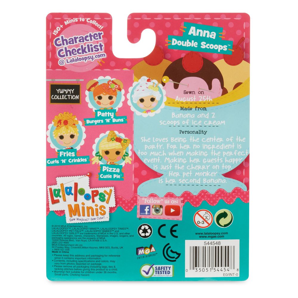 Papusa Lalaloopsy Minis - Yummy Anna Double Scoops