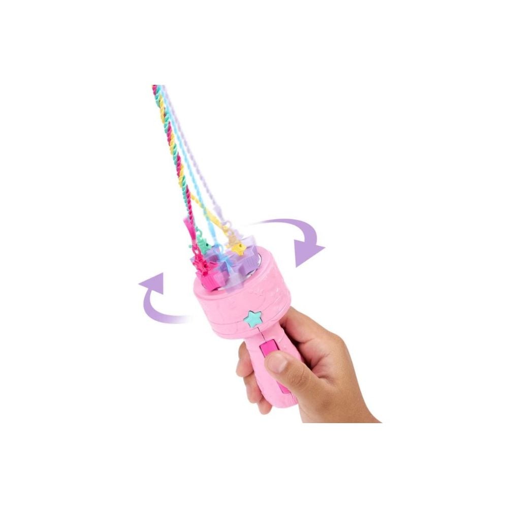 Papusa cu accesoriu pentru par, Barbie Dreamtopia Twist n Style, JCW55