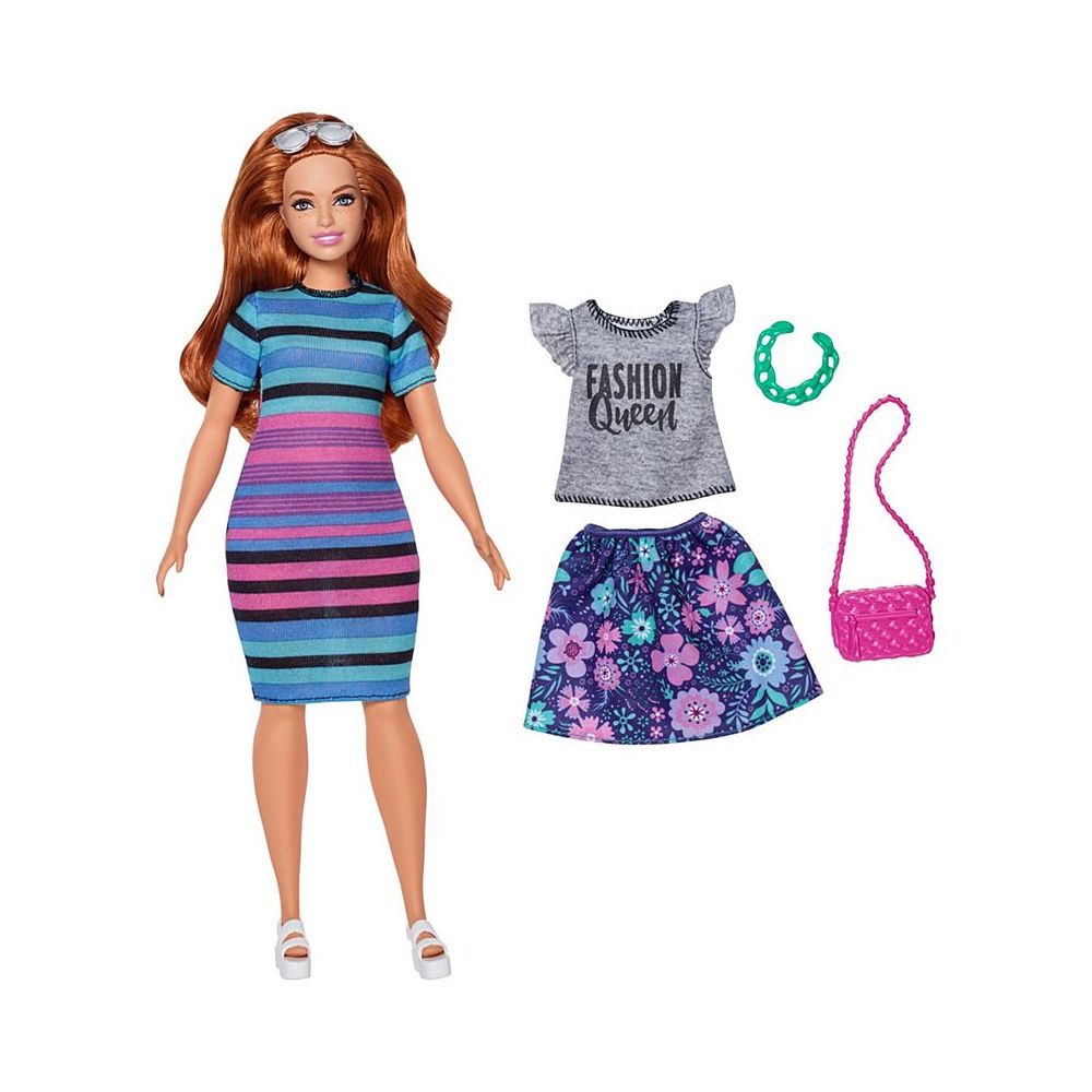 Papusa cu haine de schimb Barbie Fashionistas 85 Happy Hued