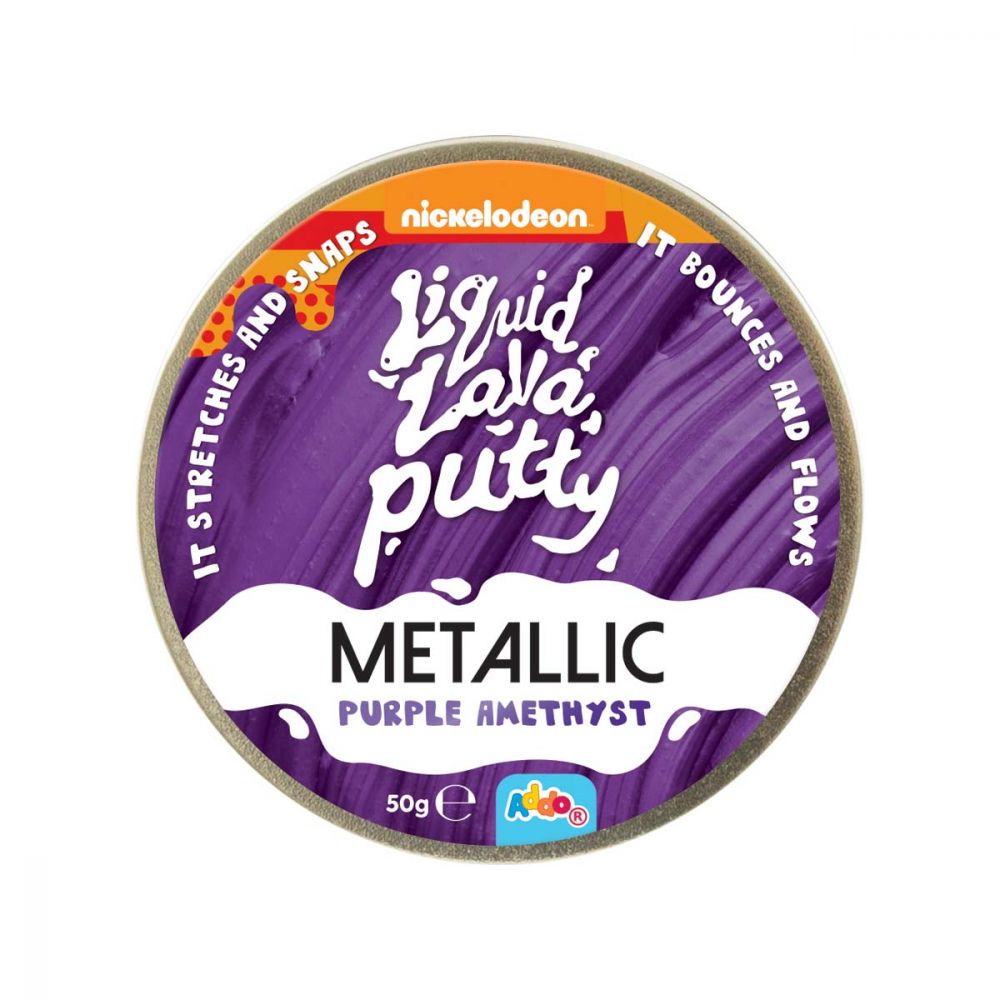 Plastilina inteligenta Nickelodeon Lava Putty, Metallic Purple