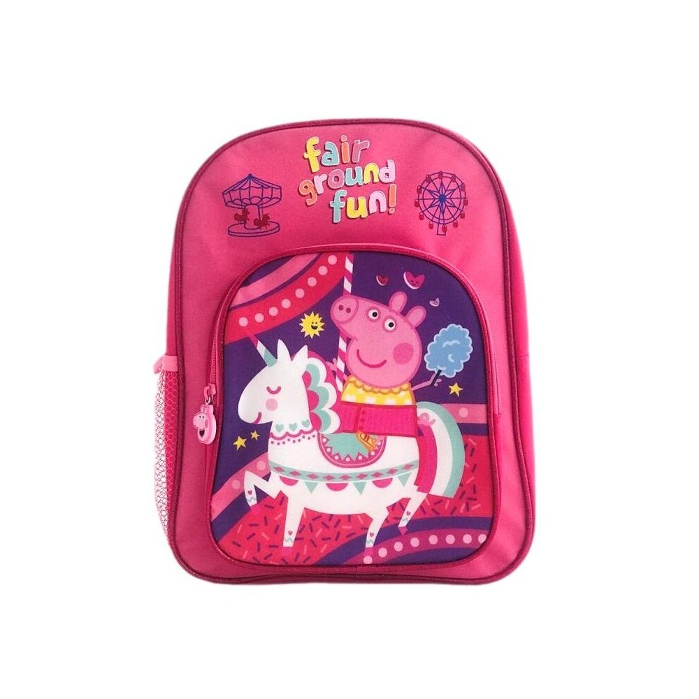 Ghiozdan mini cu 2 compartimente, Peppa Pig, Fair Ground Fun
