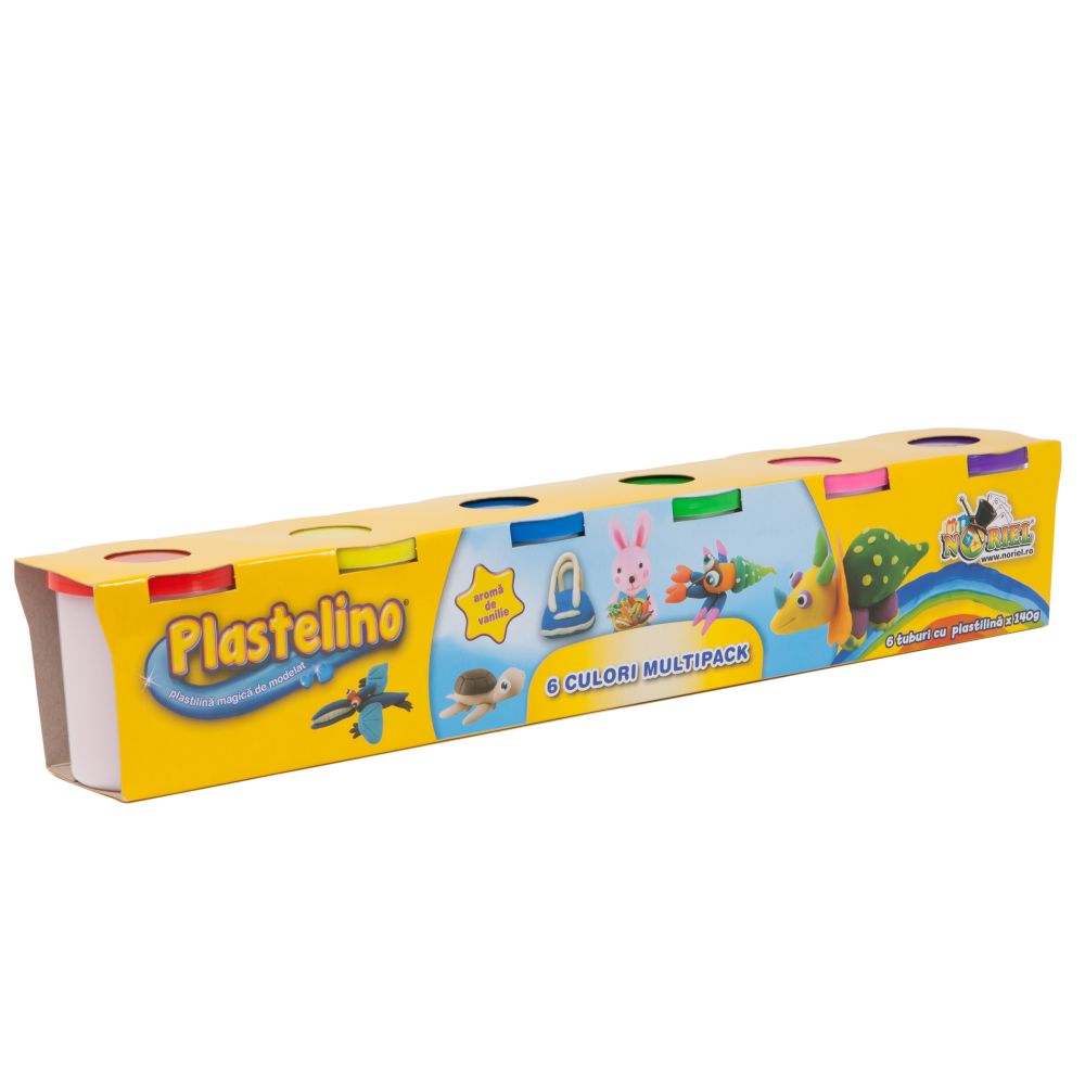 Plastelino - Multipack, 6 culori de Plastilina