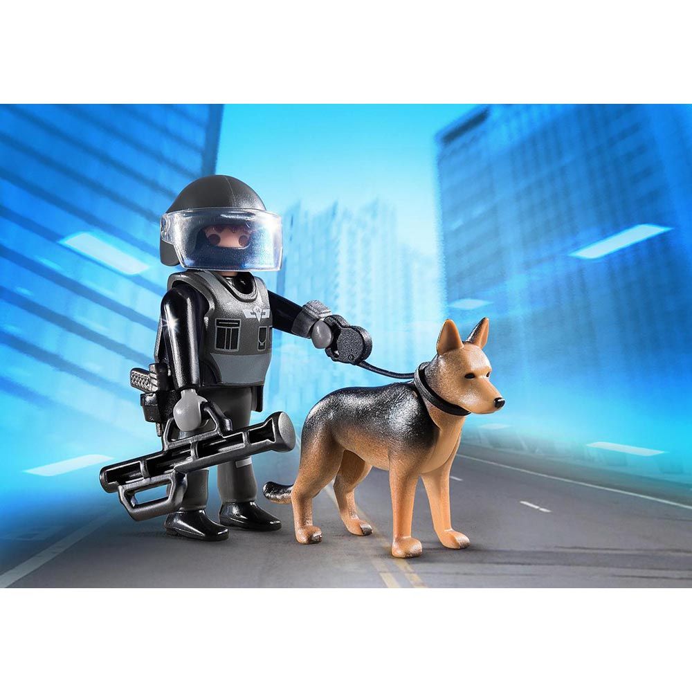 Figurina Playmobil - Echipa de politie cu caine (5369)