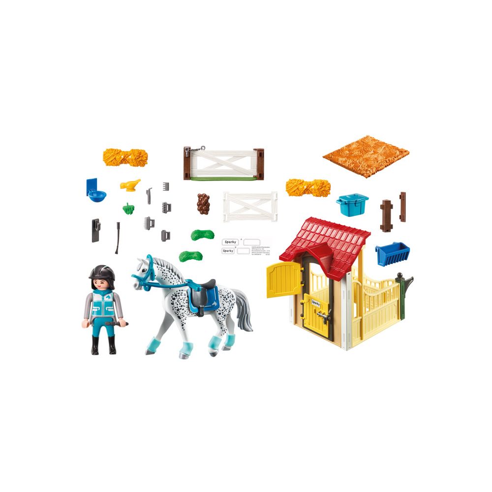 Set de constructie Playmobil Country - Grajd si cal Appaloosa (6935)