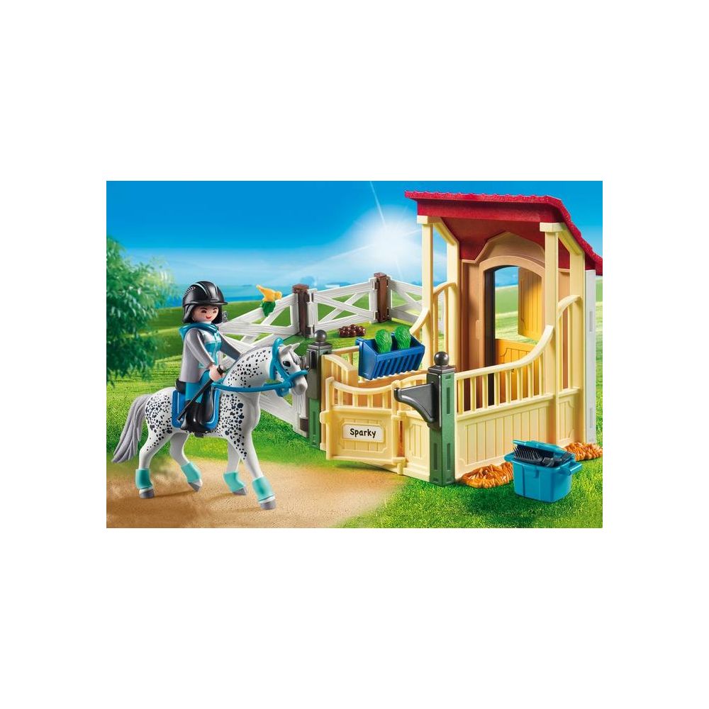 Set de constructie Playmobil Country - Grajd si cal Appaloosa (6935)