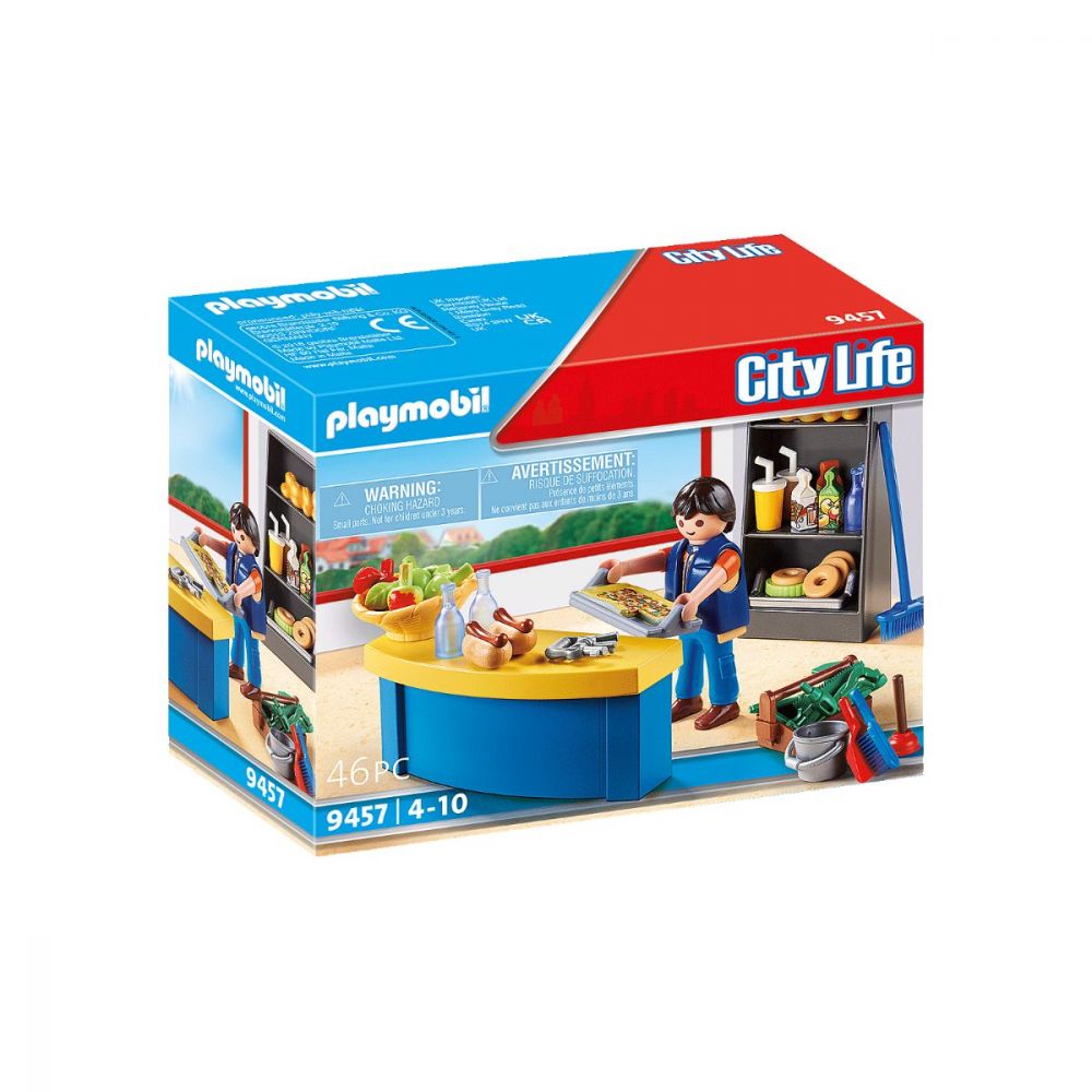 Set Playmobil City Life School - Ingrijitor si chiosc