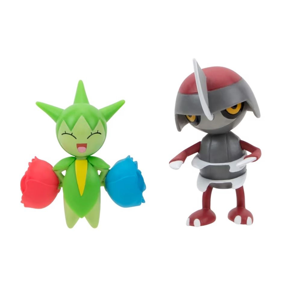 Set figurine articulate Pokemon Battle, Roselia si Pawniard