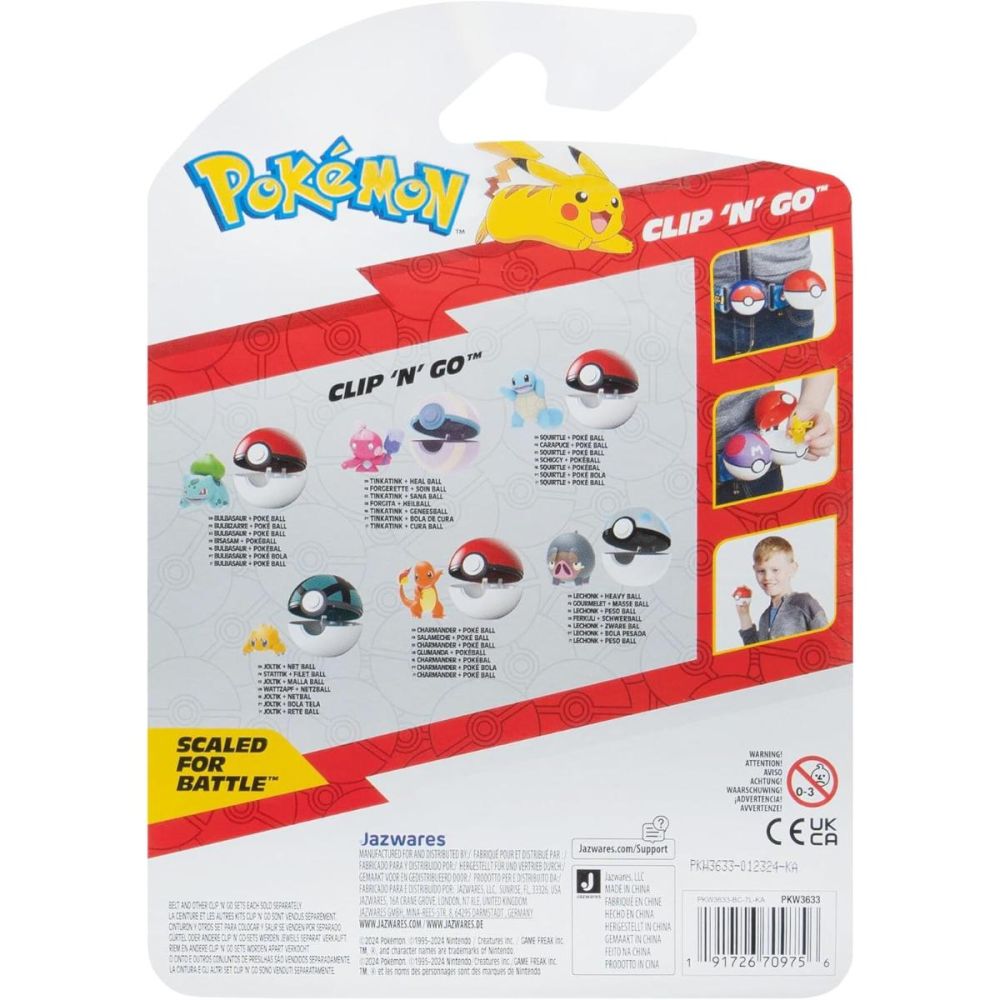 Figurina in bila Clip N Go Pokemon S2, Lechonk si Heavy Ball