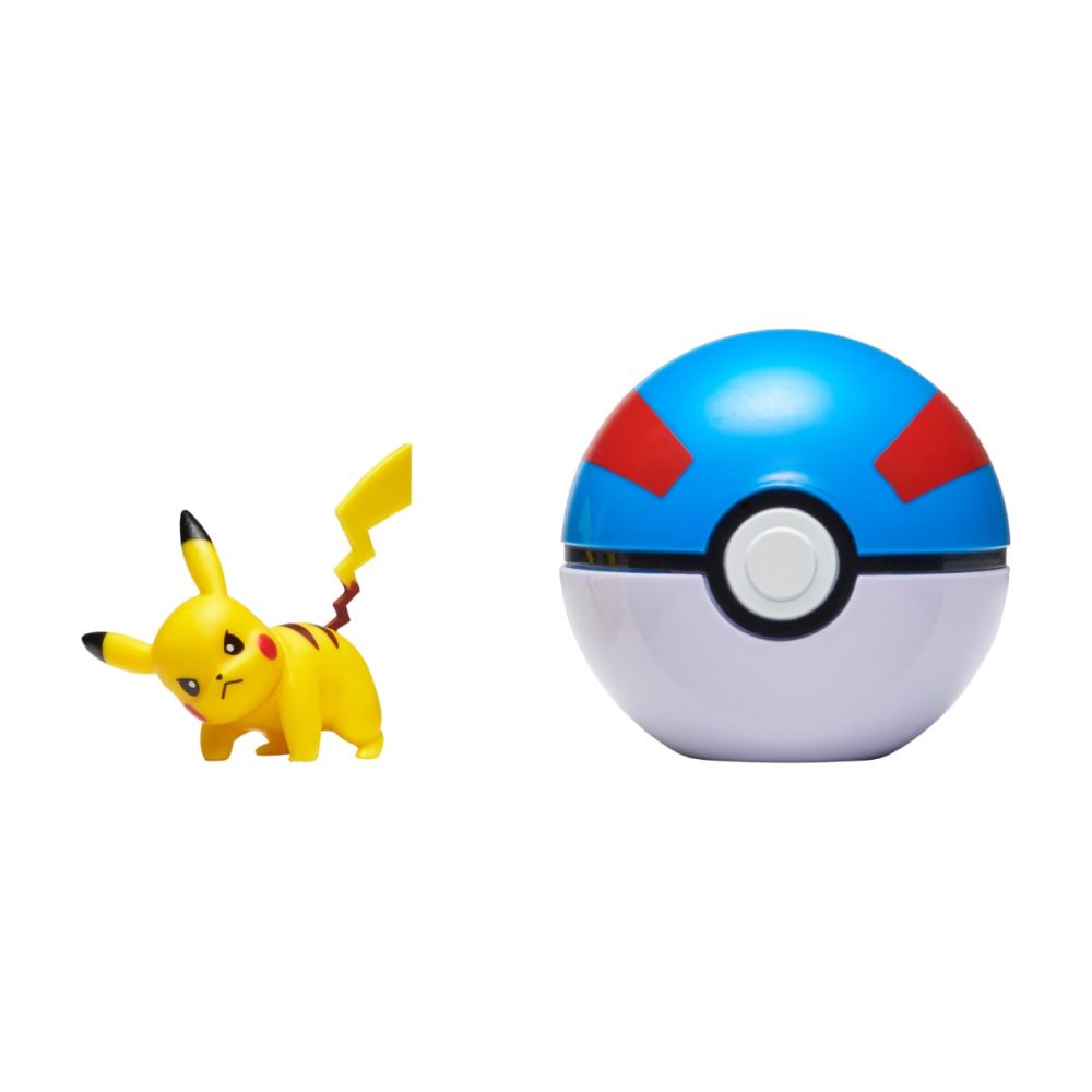 Figurina in bila Clip N Go Pokemon S2 - Pikachu si Great Ball