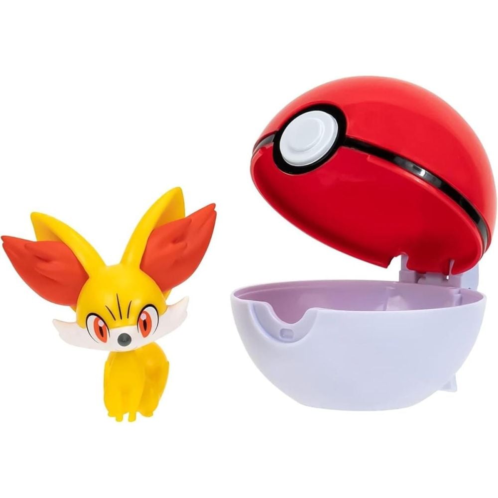 Figurina in bila Clip N Go Pokemon S2, Fennekin si Poke Ball