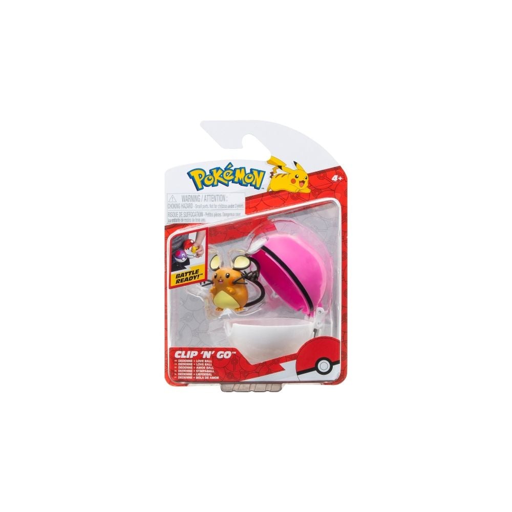 Figurina in bila Clip N Go Pokemon S2, Dedenne si Love Ball