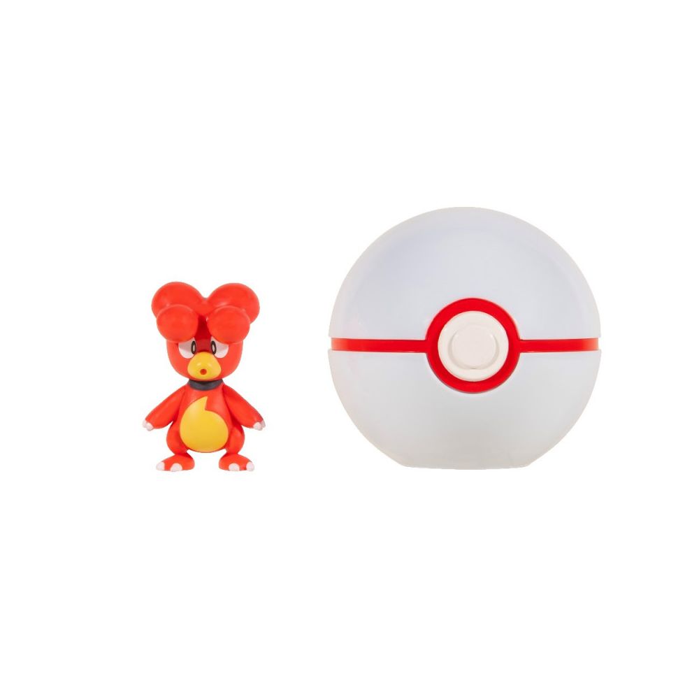 Figurina in bila Clip N Go Pokemon S2, Magby si Premier Ball 