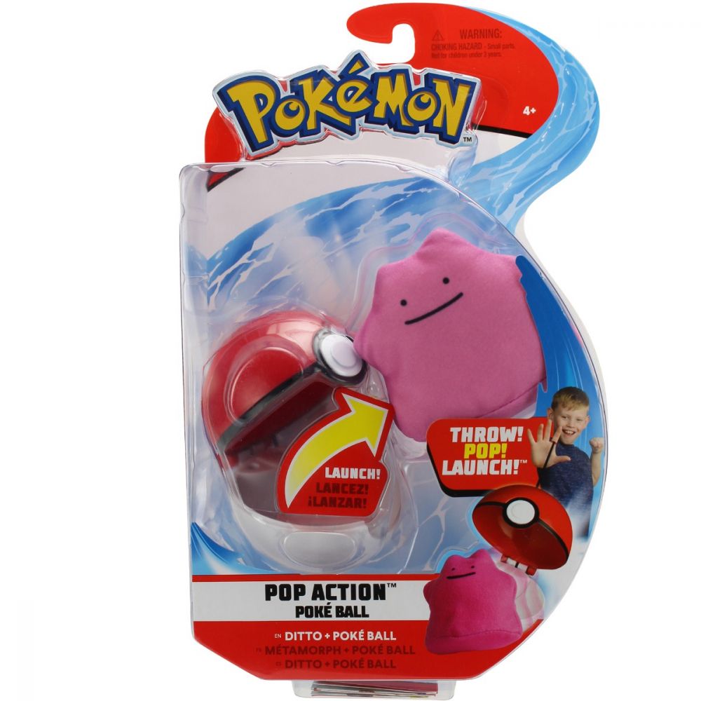 Figurina in bila lansatoare Pokemon Pop Action - Ditto, Poke Ball (95094)