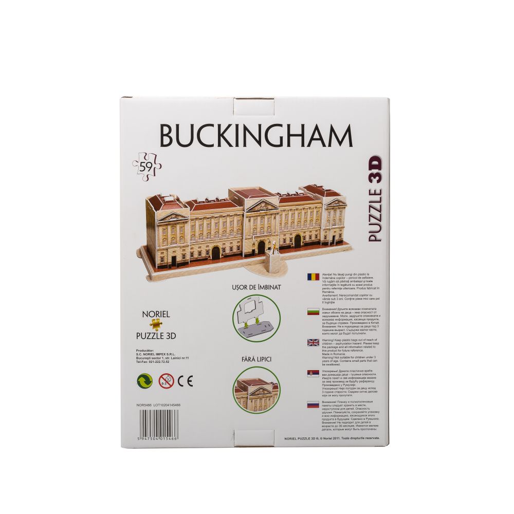 Puzzle 3D Noriel - Palatul Buckingham (59 piese)